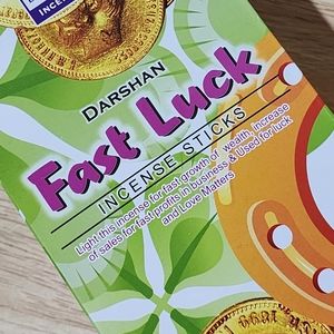 Fast Luck Darshan Quality Incense Fragrance 6 Box/Pack 120 Sticks